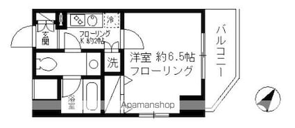 南大塚パレス[1K/22.23m2]の間取図