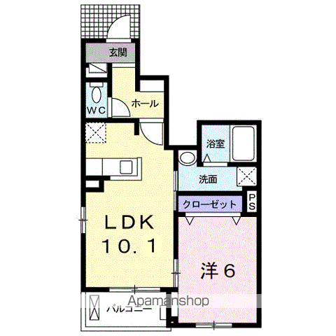 【和歌山市梅原のアパートの間取り】