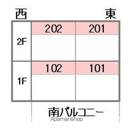 フォブール西長戸[2LDK/51.34m2]の配置図