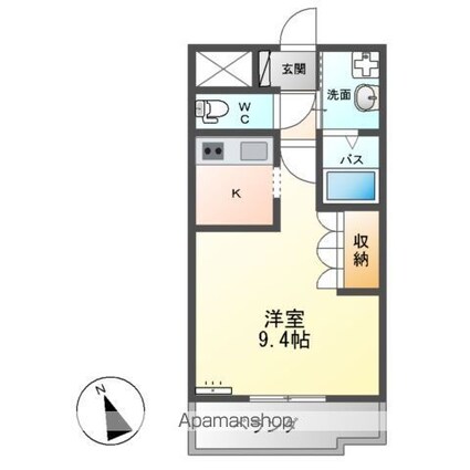 エスポアールＫ[1K/29.7m2]の間取図