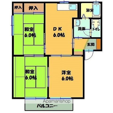 ファミール新地B棟の間取り写真