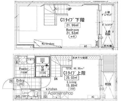 ＧＲＡＮ　ＰＡＳＥＯ駒沢大学[1LDK/46.98m2]の間取図