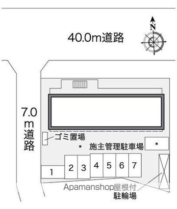 レオパレスリエール[1K/19.87m2]の配置図