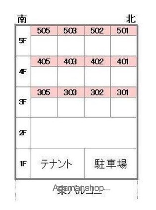 フォレスト三番町[1R/27.14m2]の配置図