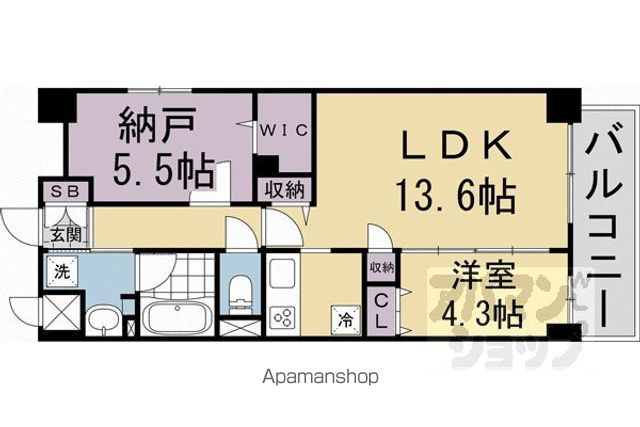 RAFFINE京都上鳥羽の間取り写真