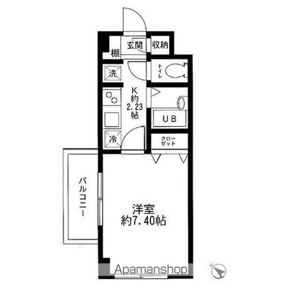 フォートラス板橋本町[1K/23.02m2]の間取図