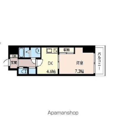 オーキッドレジデンス板橋[1DK/31.54m2]の間取図