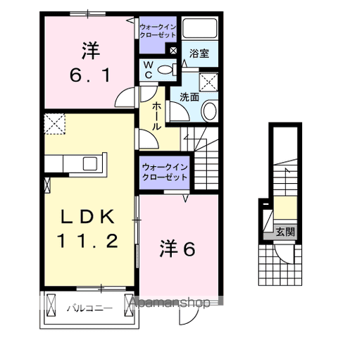 【ヴェスティートⅢの間取り】