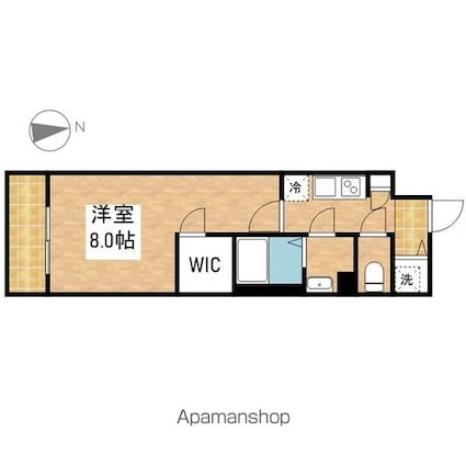 エスリード上前津ツヴァイテ[1K/25.5m2]の間取図