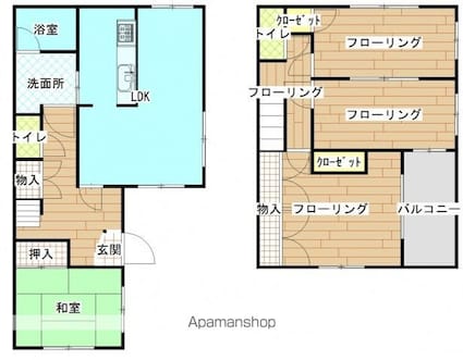 井口貸家[4LDK/99.65m2]の間取図