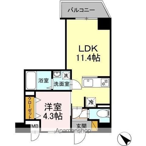 ＤーＲＯＯＭ　ＮＯＢＵＴＯの間取り