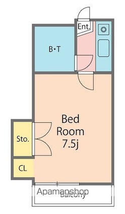 ワークマンション[1K/20m2]の間取図