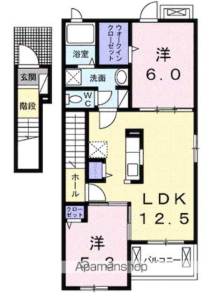 ピアッツァ高木　Ａ[2LDK/57.32m2]の間取図