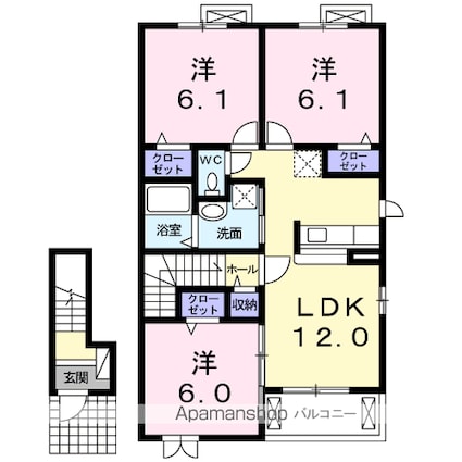 グランドソレーユ[3LDK/67.47m2]の間取図