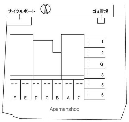 バウライフ[2LDK/64.2m2]の配置図
