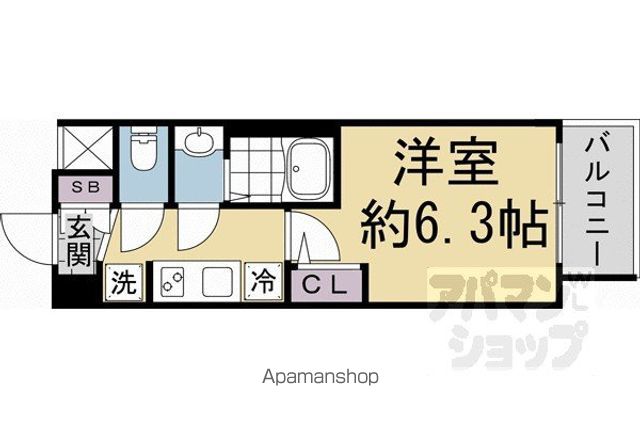 東海道本線 京都駅 徒歩8分 7階建 新築の間取り写真