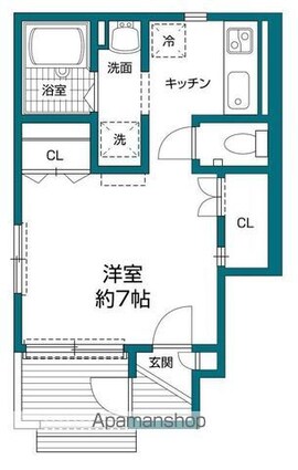 信濃ハイツ[1R/27.1m2]の間取図