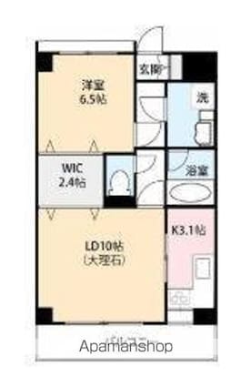 香川県高松市太田下町[1LDK/53.4m2]の間取図