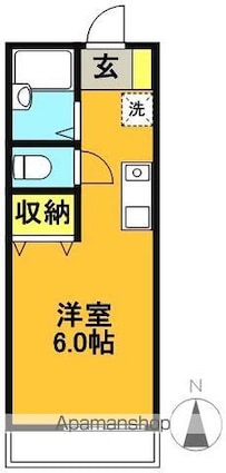 東京都世田谷区松原２丁目[1K/19.87m2]の間取図