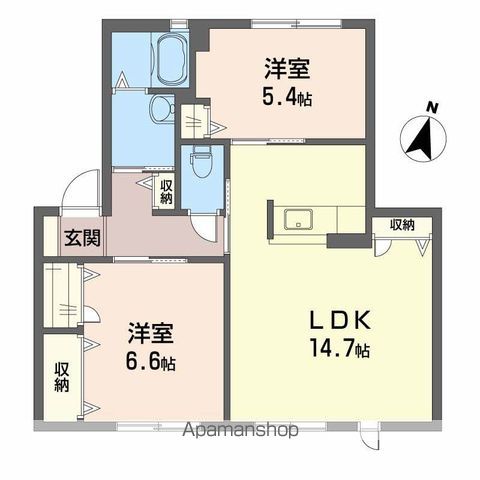シャーメゾンヤナイBの間取り写真