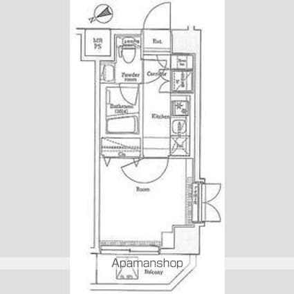 プレミアムキューブ新中野[1K/20.13m2]の間取図