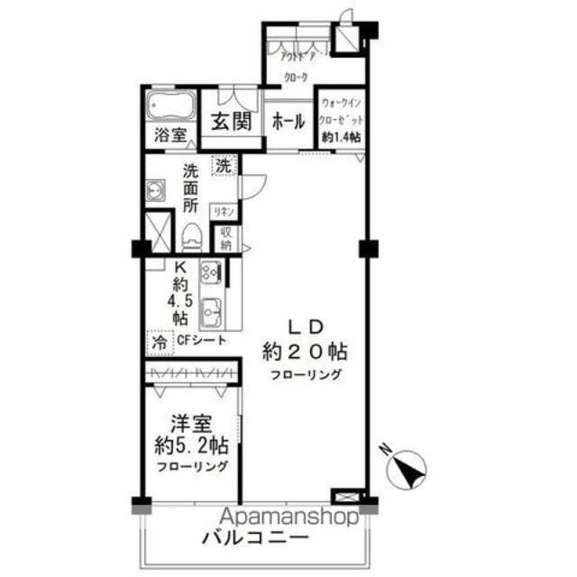 碑文谷マンション[1LDK/71.7m2]の間取図