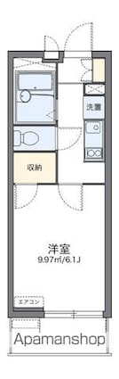 レオパレスＣａｌｍ片倉[1K/19.87m2]の間取図