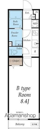千葉県千葉市中央区道場北２丁目[1K/26.08m2]の間取図