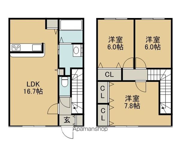 レガーメ北広島壱番館の間取り写真