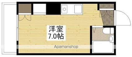 ポエム庚午[1R/16.5m2]の間取図