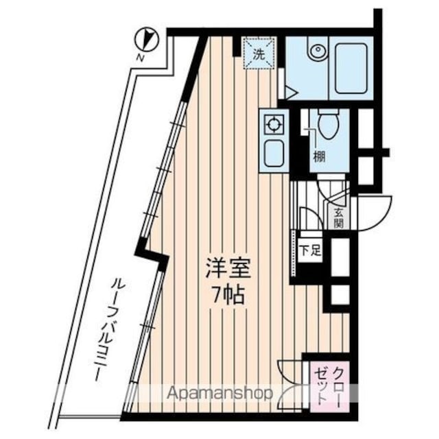 スターライト上池袋[1R/21.3m2]の間取図