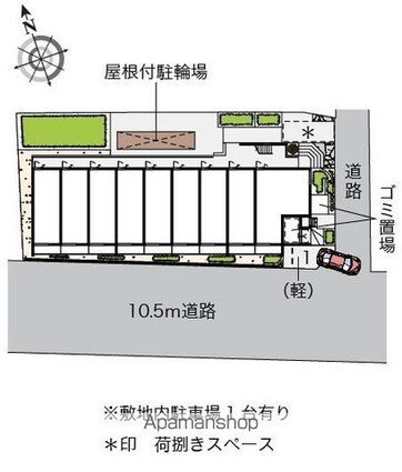 東京都練馬区谷原４丁目[1K/27.53m2]の配置図