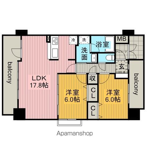 茶屋ヶ坂ライズの間取り写真