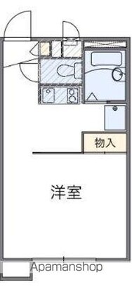 レオパレスクラウド[1K/23.18m2]の間取図
