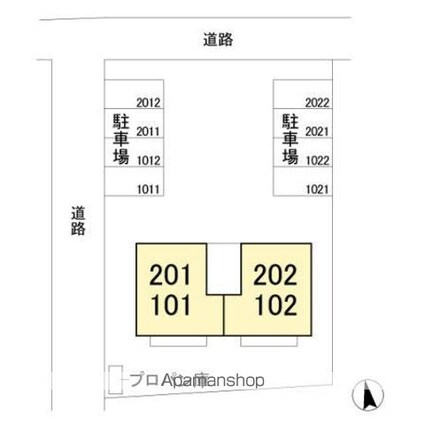 ディアコート[3K/53.83m2]の配置図