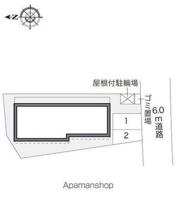 レオパレスクレール[1K/23.97m2]の配置図