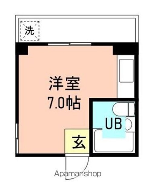 和歌山県和歌山市橋丁[1K/17.1m2]の間取図