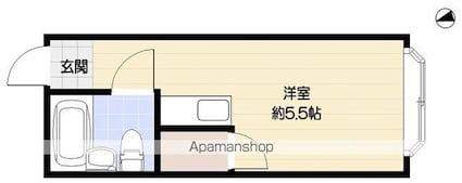 パレス池袋[1R/13.31m2]の間取図