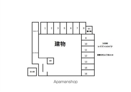レジデンスカジク[3LDK/59.5m2]の配置図