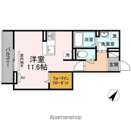 ラ・カーサ・セレーナ[1R/32.62m2]の間取図