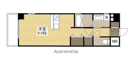 広島県広島市中区舟入町[1R/30.6m2]の間取図