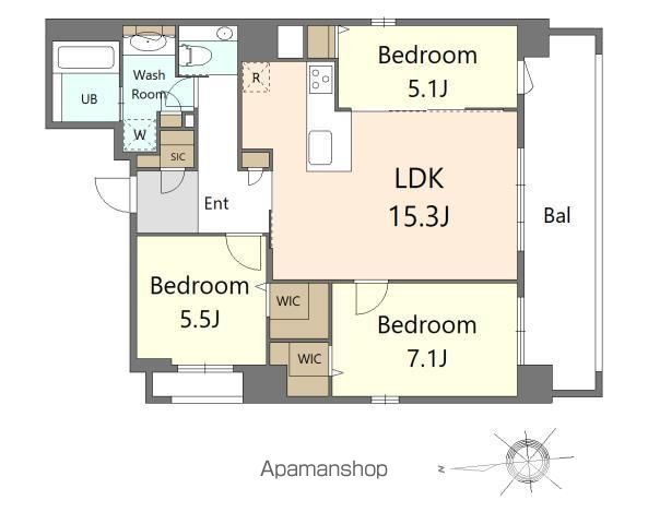 SーRESIDENCE大手門AWESOMEの間取り写真