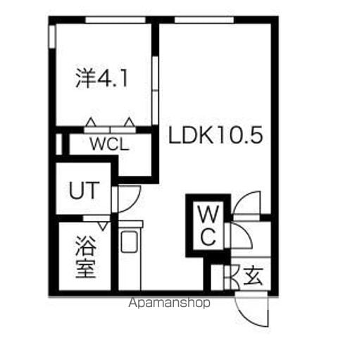 札幌市南北線 北３４条駅 徒歩10分 4階建 築5年の間取り写真
