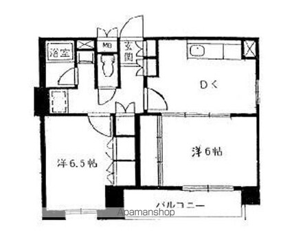 東京都練馬区豊玉中３丁目[2DK/43.51m2]の間取図
