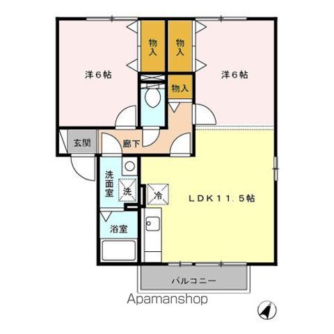 ボナール A棟の間取り写真