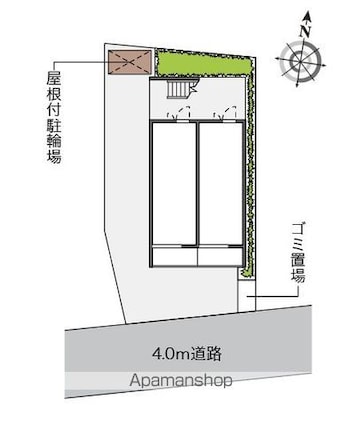 東京都福生市大字福生[1K/19.87m2]の配置図