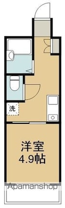 プラウディア宮城野[1K/19.95m2]の間取図