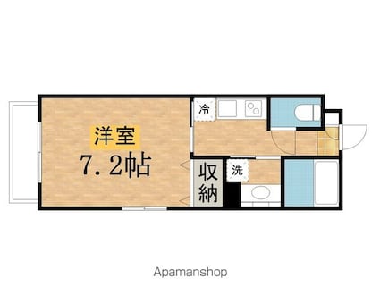 カーサ　ブリランテ[1K/25.06m2]の間取図