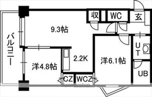 PRIME URBAN北3条通の間取り写真