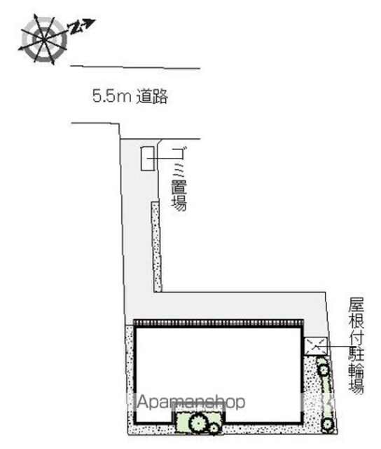 レオネクスト六番館[1K/25.32m2]の配置図